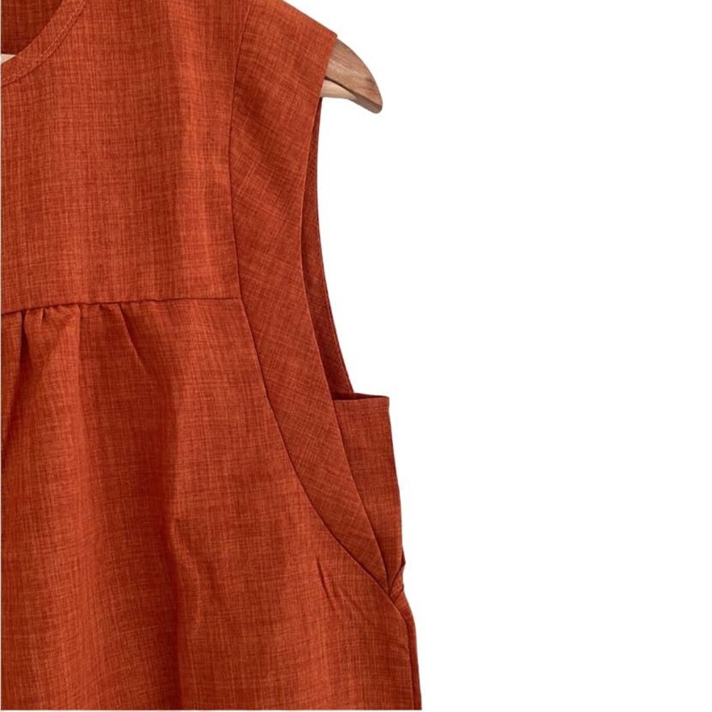BOPOCO Sleeveless Mini Sheath Dress In Rust Sizse S/M‎ - Picture 5 of 6